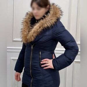 Authentic Mackage Women ADALI Navy Blue Size Medium